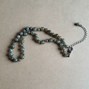 hand knotted labradorite beaded necklace